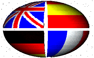 Sphere with biuch of country flags