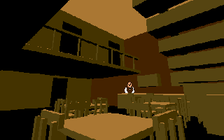 Not-Shane enters the third door upstairs